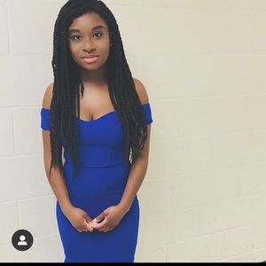 ASOS John Zack Royal Blue Scuba Dress